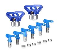 Cpolebev Boquillas de PulverizacióN para Pulverizador Sin Aire, Boquillas Reversibles para Pulverizador de Pintura Sin Aire, 6 Piezas con Asientos de Boquilla de 2 Piezas