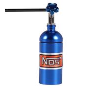 Cpolebev Botella de NitróGeno Nos Simulada de Metal para 1/10 RC Oruga Coche D90 D110 TRX4 Axial Scx10 90046, Azul