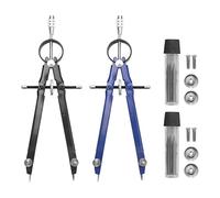 Cpolebev Brujula Profesional Con Cerradura, Brujula Para Geometria, Brujula De De De 6 Pulgadas, Brujula De Precision, De Redaccion,Dibujo De Brujula (Paquete De 2)
