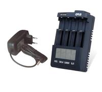 Cpolebev BT-C3100 Adaptador de Cargador de Batería Universal Inteligente de 4 Ranuras para Baterías Recargables de Iones de Litio Enchufe UE