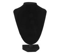 Cpolebev Busto de Maniqui de Tienda Soporte de Exhibicion Colgante del Pendiente del Collar de la joyeria Negro-XL