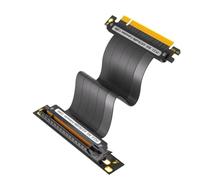 Cpolebev Cable de ExtensióN PCIE 4.0 16X, Cable Elevador GPU de Alta Velocidad de 64 GB para Tarjeta de ExtensióN GPU, Longitud 30 cm (90 Grados)