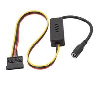 Cpolebev Cable de Fuente de Alimentación DC 5525 A Disco Duro SATA Cable de CC 12 V A Disco Duro SATA con Regulador de Voltaje Reductor