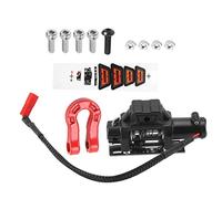 Cpolebev Cabrestante Simulado AutomáTico de Alambre de Acero MetáLico para 1/10 RC Coche de Orugas Axial SCX10 90046 para TRX4 D90 Redcat, Negro