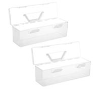 Cpolebev Caja Almacenamiento Pintura 2 Piezas,Caja Almacenamiento Manualidades con Asa,Caja Almacenamiento Pintura con Capacidad para 30 para 2 Onzas Líquidas Pintura Acrílica
