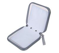 Cpolebev Caja Cartera Bolsa de Almacenamiento 40 Discos Album CD DVD - Plateado