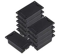 Cpolebev Caja Cubierta de Compartimiento Sostenedor de Batería 9V de Guitarra Bajo Negro Juego de 10