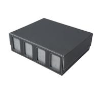 Cpolebev Caja de Almacenamiento de Tarjetas para Cartas Coleccionables con Ventana de Visualización para Cartas de Juegos Mágicos, Estuche para Baraja de Cartas, Tarjetero Gris