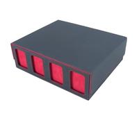Cpolebev Caja de Almacenamiento de Tarjetas para Cartas Coleccionables con Ventana de Visualización para Cartas de Juegos Mágicos, Estuche para Baraja de Cartas, Tarjetero Rojo