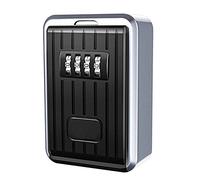 Cpolebev Caja de Bloqueo Combinacion de 4 digitos Caja Impermeable Aleacion de Aluminio Resistente al Clima Clave Hider con codigo reiniciable Clave de Almacenamiento Montado en la Pared