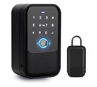 Cpolebev Caja de Bloqueo con Llave Inteligente, Huella Digital, Control, Llave, ContraseñA, Tarjeta de Acceso, Desbloqueo por Bluetooth, Seguridad de Oficina - Montado en la Pared
