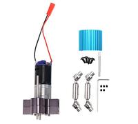 Cpolebev Caja de Cambios de TransmisióN de Metal 370 Motor con Accesorios de ActualizacióN del Eje de TransmisióN para C14 C24 B24 B36 MN D90 MN99S RC Car, Titanio
