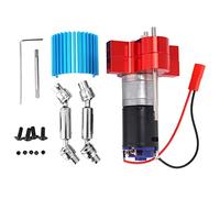 Cpolebev Caja de Cambios de TransmisióN de Metal 370 Motor con Accesorios de ActualizacióN del Eje de TransmisióN para C14 C24 B24 B36 MN D90 MN99S RC Car, Rojo
