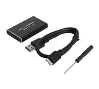 Cpolebev Caja de Disco Duro Externo MSATA una USB 3,0 SSD, Caja de Almacenamiento, Adaptador para 30X50Mm 30X30Mm MSATA SSD
