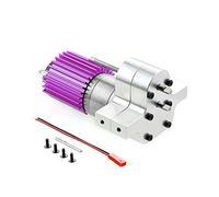Cpolebev Caja de Engranajes del Motor 370 de Metal Caja de Engranajes para C14 C24 B24 B36 MN D90 D99 MN99S RC Piezas de Mejora de Coche, Plateado