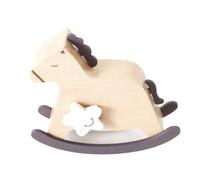Cpolebev Caja de Música de Cuerda con Forma de Caballo Balancín de Madera sobre el Arcoíris, Movimiento Musical con Mecanismo YunSheng para Cumpleaños