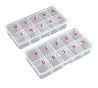 Cpolebev Caja de Puntas de UñAs Organizador de Puntas de UñAs VacíAs Caja de Almacenamiento de UñAs Espacios Caja de Almacenamiento Contenedor Caja de UñAs Caja de Rejilla