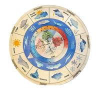 Cpolebev Calendario MeteorolóGico/Rueda MeteorolóGica/Carta MeteorolóGica/FrancéS BilingüE/Juguetes Educativos para Aprender el Tiempo