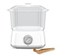 Cpolebev Calentador Toallas Caliente, Vaporizador Toallas Calentamiento Rápido para Tratamientos Faciales Contener 12 Mini Toallas Húmedas, Mini Calentador Toallas Portátil Enchufe Europeo