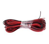 Cpolebev Calibre 22 15 M Rojo Negro Cable Zip Cable AWG Cable de Coche de Cobre