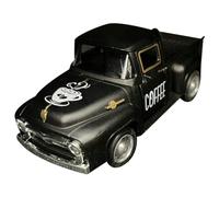 Cpolebev Camión de Metal para Barra de Café, Camioneta Retro, Mini Camión Fundido A Presión para Decoración de Mesa de Estación de Café de Granja (Negro)