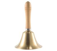 Cpolebev Campana de Llamada de Mano Grande de 4,33 Pulgadas con Manija de Madera, para NiñOs y Adultos, Utilizada para Bodas, Aulas Escolares, Servicios y Juegos