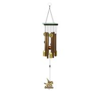 Cpolebev Campana de Viento, Tubo de Cobre, Tubo Plateado, DecoracióN Colgante para Puerta de JardíN al Aire Libre, Campana Multitubo de Cobre, Campanilla de Viento para el Hogar
