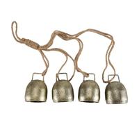Cpolebev Campanas de Mano Campana de Metal Cencerro Vintage, Campana de Navidad, Decoraciones Colgantes de Campana de Vaca