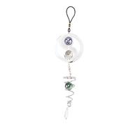 Cpolebev Campanas de Viento Artesanales para JardíN al Aire Libre Yinyang con Colgante de Bola de Cristal Tai Metal DecoracióN Interior del Hogar Espiral Giratoria Colgante