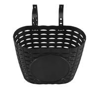 Cpolebev Canasta de Bicicleta para NiñOs, Canasta de PláStico para Bicicleta con Manillar Delantero para Almacenamiento, Negro