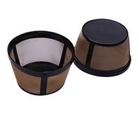 Cpolebev Canasta Reutilizable de 4 Tazas Filtro de Café de Repuesto - para Filtro de Café Permanente para Coffee Maker y Brewer (Paquete de 2)
