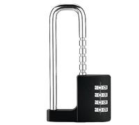 Cpolebev Candado de CombinacióN para Exteriores, Candado Resistente Al Agua con CóDigo, Candado Ajustable Multifuncional, Negro