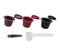 Cpolebev CáPsula de Café Expreso Reutilizable Recargable de 3 Piezas para MáQuina de Café CáPsula Reutilizable Recarga CáPsula VacíA