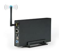 Cpolebev Carcasa Portátil para HDD SSD de 3,5 Pulgadas, USB 3,0, RJ45, Ethernet, NAS, Servidor de Transmisión en Red, Almacenamiento para Estuche, Enchufe UE