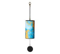 Cpolebev Carillón de Viento de Bambú de 9 Varillas, Carillón de Viento de 9 Varillas, con Campana de Viento para Exteriores, Meditación en el Patio del Jardín, Acorde CG Am A
