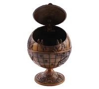 Cpolebev Cenicero Globo Vintage de Metal con Tapa DecoracióN Retro Europea del Cenicero del Hotel de la Oficina en Casa Accesorios para Fumar, Antiguo