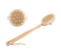Cpolebev Cepillo Corporal para Cepillado en Seco Juego de 2, Cepillo Exfoliante para Piel, Estropajo con Encargarse de para Ducha, Cepillo Seco para Celulitis