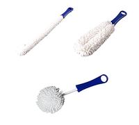 Cpolebev Cepillo de Limpieza de Decantador de Vino de 3 Piezas, Limpiador de Copas de Vino Flexible para Copas/Flautas de ChampáN/Tazas/Vasos