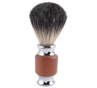 Cpolebev Cepillo para Barba de Pelo de TejóN Puro, Cepillo de Afeitar para Hombre con Manejar de Madera, Suministro de Maquinillas de Afeitar