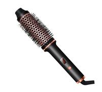 Cpolebev Cepillo Rizador de Pelo con Doble PTC, Peine Alisador de Pelo con Calefacción, Cepillo Térmico Voluminizador de 38 mm, Rizador Iónico, Enchufe Europeo