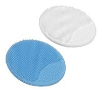 Cpolebev Cepillos de BañO Exfoliantes y Masajeadores de Costra LáCtea para, Azul y, Paquete de 2