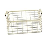 Cpolebev Cesta de Almacenamiento de Metal Elegante NóRdico Hecho a Mano Red de Hierro Estantes de Mesa Cesta Ropa de Baño CosméTicos Cesta de Almacenamiento-