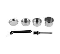 Cpolebev Cesta de Filtro de 51Mm 1/2/4 para Espresso Portafiltro Sin Fondo, Compatible con, de 51Mm MáQuina de Café