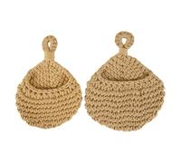 Cpolebev Cesta de Yute para Almacenamiento de Patatas y Cebollas para Despensa, DecoracióN de Cocina, Cestas de Frutas Colgantes Bohemias para Cocina