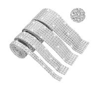 Cpolebev Cinta de Diamantes de ImitacióN, 4 Rollos de Tiras Autoadhesivas de Diamantes de ImitacióN, Cinta de Diamantes de ImitacióN de Cristal Brillante para Manualidades, Arte y Coche