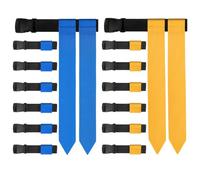 Cpolebev Cinturones de Fútbol con Bandera, Juego de Fútbol con Bandera Ajustable para 14 Jugadores para Competición de Entrenamiento Deportivo
