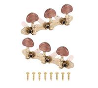 Cpolebev Clavijas de AfinacióN de Cuerdas de Guitarra CláSica Izquierda Derecha Claves de Afinadores de Cabezales de MáQuina Accesorios de Guitarra Profesional 3L3R, Rojo MarróN