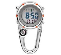 Cpolebev Clip en MosquetóN Reloj Digital Relojes Deportivos Luminosos Reloj con MosquetóN para Excursionistas MontañIsmo al Aire Libre Naranja