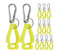 Cpolebev Clips para Guantes para Soportes de Guantes de Trabajo Clip para CinturóN de Guantes con Mosquetones de Metal para Trabajo de Guardia de Trabajadores de la ConstruccióN (Amarillo)