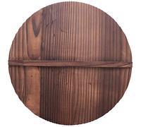 Cpolebev Cocina Tapa de Olla de Madera Multifuncional Manija Tapa de la Cacerola Respetuosa con el Medio Tapa de la Tapa de la Olla de Madera para Hornear Anti-Escaldado 36Cm